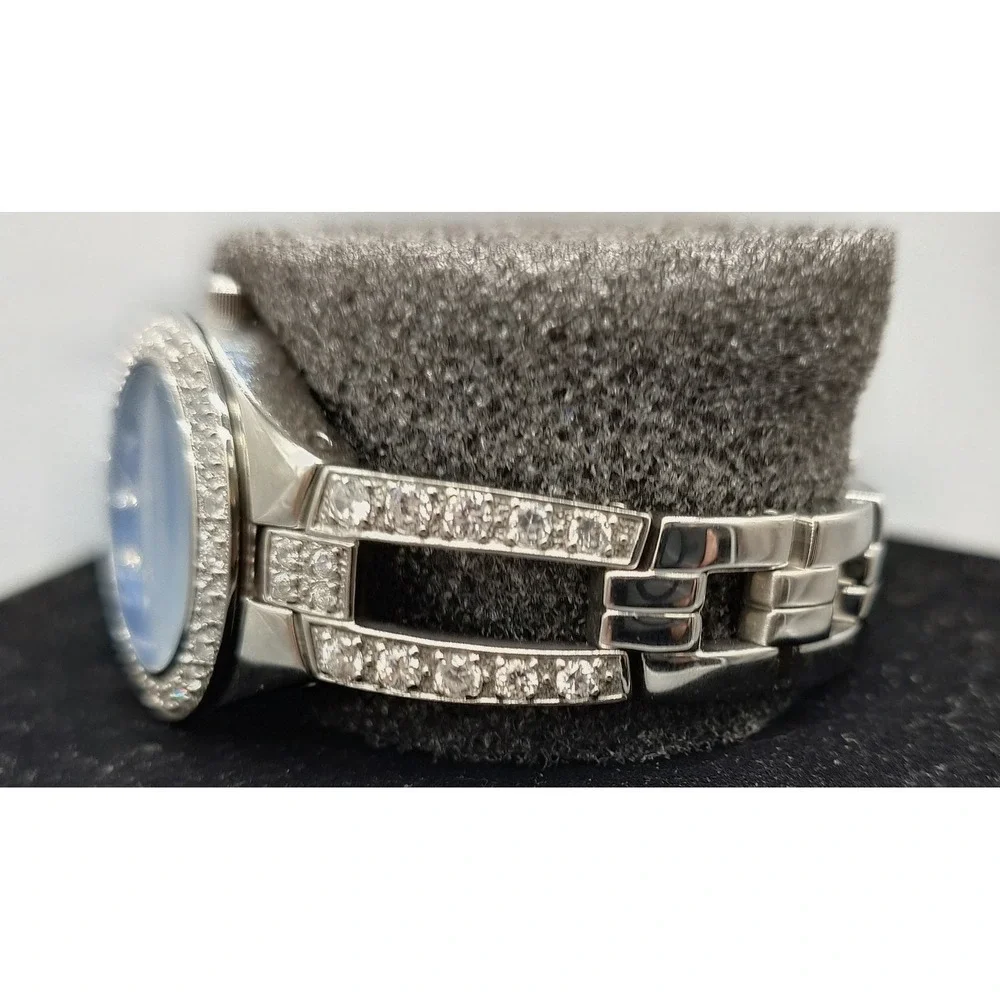 Fossil Blue AM-3496 Stainless Steel Crystal Watch Blue Dial 30mm [GNP016118]